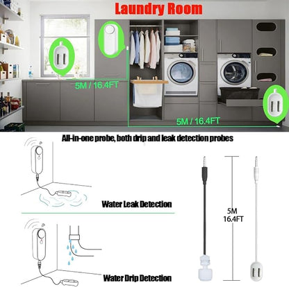WiFi Water Leak / Water Level 2 in 1 Detector, Smart Water Sensor Alarms - Image 3