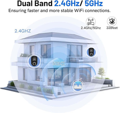 2K Light Bulb Camera Outdoor, 2.4/5GHz Wi-Fi 6 Security Cameras Wireless Outdoor - Image 2