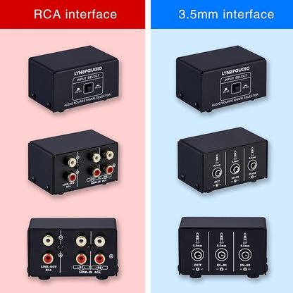 Audio Switcher RCA 2 in 1 Out/1 in 2 Out A/B Switch Stereo Audio Splitter Box - Image 3
