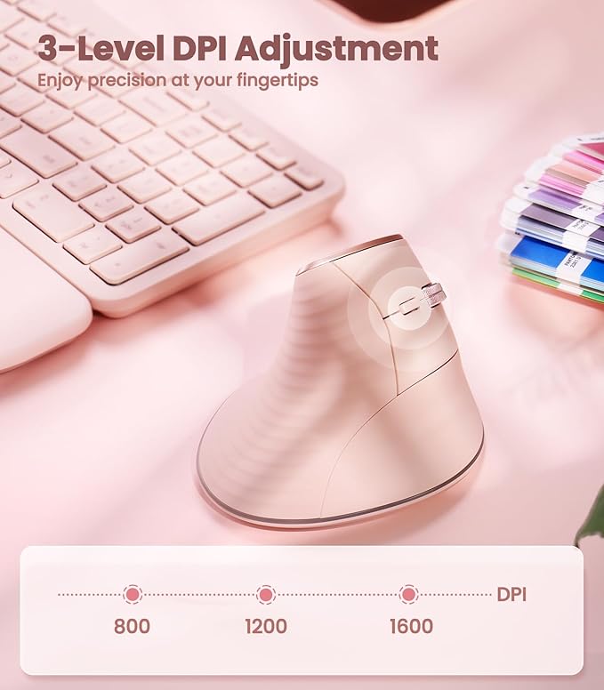 Nulea M510 Vertical Mouse Wireless, Ergonomic Mouse - Image 5