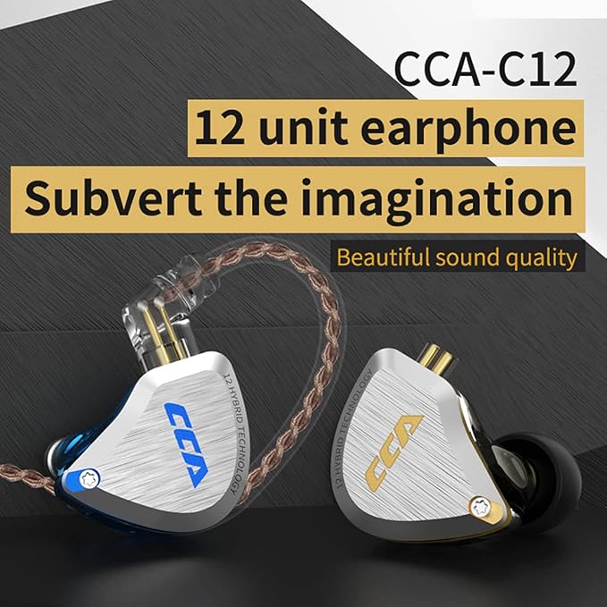 CCA C12 in Ear Monitor Headphones 5BA 1DD Hybrid HiFi IEM Earphones Noise - Image 8