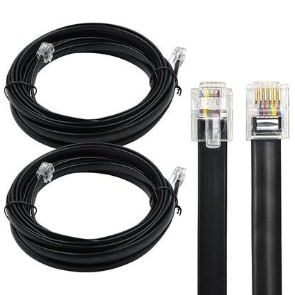 RJ12 Cable 15 feet Telephone Line Cord by XANHAM