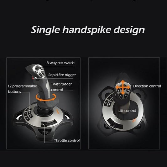 PC Joystick, USB Gaming Flight Simulator Game Controller - Image 2