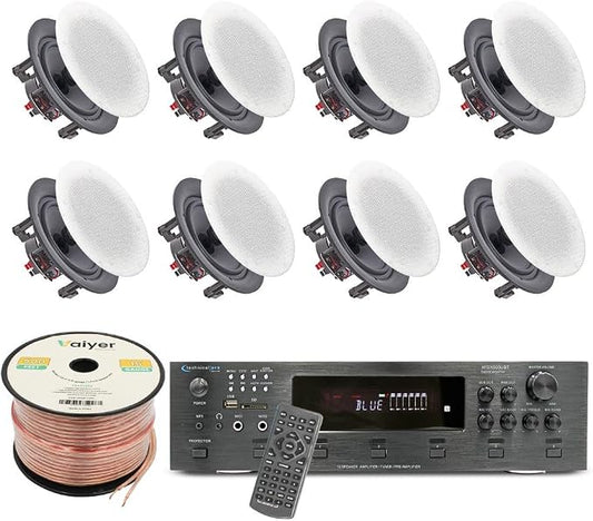 Vaiyer Home Audio System Kit, 6-Channel 6000 Watts Amplifier by Vaiyer