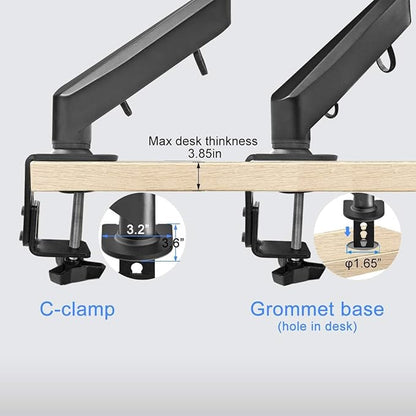 Suptek Monitor Mount Gas Spring Monitor Arm Desk Mount Fully Adjustable Fits 17 - Image 4