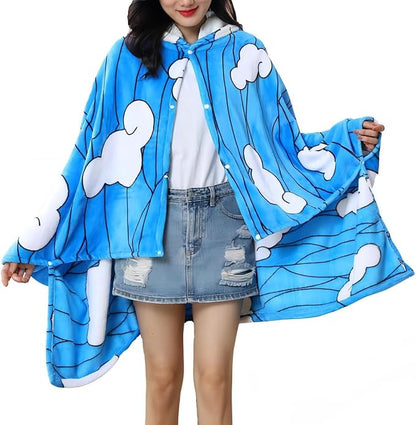 Juejuezi Hooded Wearable Blanket Hoodie Throw Blanket Cloak Cosplay Costume by Juejuezi