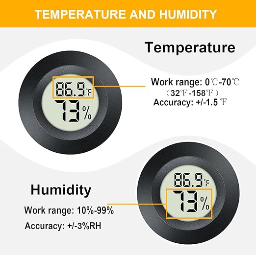 JEDEW 2 Pack Hygrometer Thermometer Digital Humidity Meter Indoor/Outdoor - Image 3