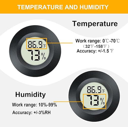 JEDEW 2 Pack Hygrometer Thermometer Digital Humidity Meter Indoor/Outdoor - Image 3