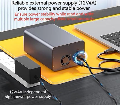 IO Crest 2 Bay Tool Less Tray Hot Swappabe 2.5" 3.5" SATA Non Raid External USB - Image 5