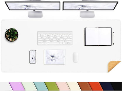 AFIING Leather Desk pad Protector, Large Non-Slip Office Desk Mat by AFIING