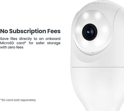 Feit Electric Smart Security Camera Bulb, 2K QHD Resolution, 2-Way Audio - Image 12
