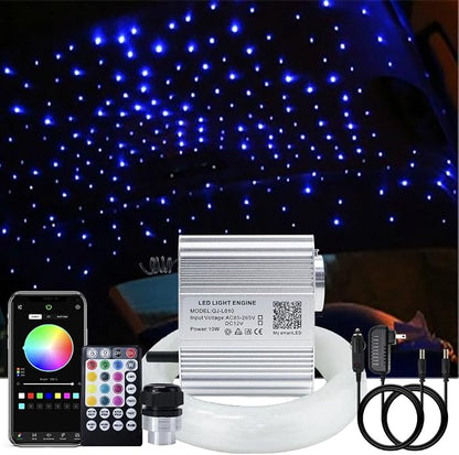 AKEPO Car Home Use APP+Twinkle+Music Fiber Optic Lights kit by AKEPO