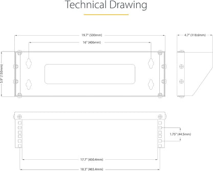 StarTech.com 1U Vertical Wall-Mount Bracket - Image 7