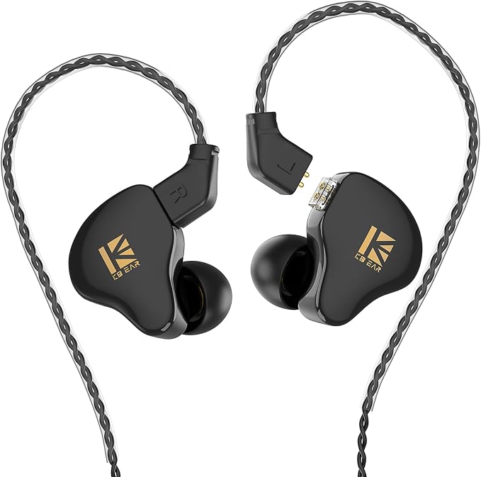 YINYOO KBEAR KS1 in Ear Monitor Bass Earbuds Wired Earbuds, Vocals Forwards by Yinyoo