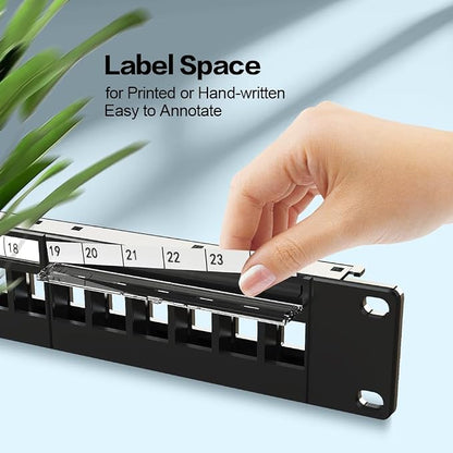 24 Port Patch Panel Blank Keystone Patch Panel 1U 19" - Image 4