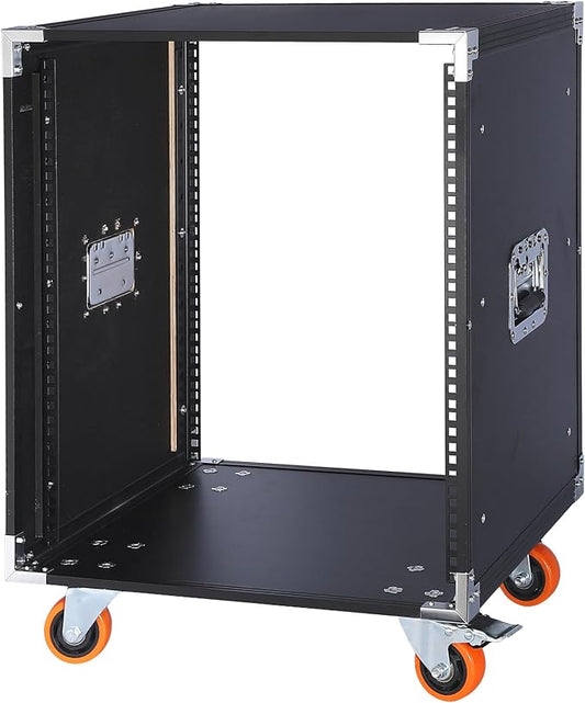 Movable AV Gear Rack 12U 19in Mobile Floor Standing Network Device Storage by WikrOck