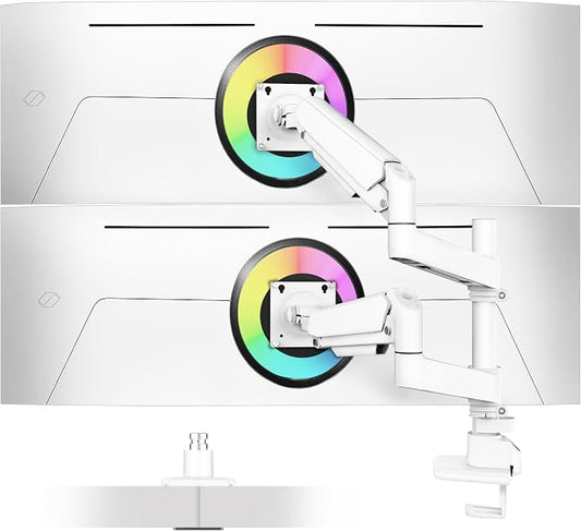 Dual Monitor Arm for 13-49 Inch Ultrawide Screens, Heavy Duty Monitor Mount for by Ergounion