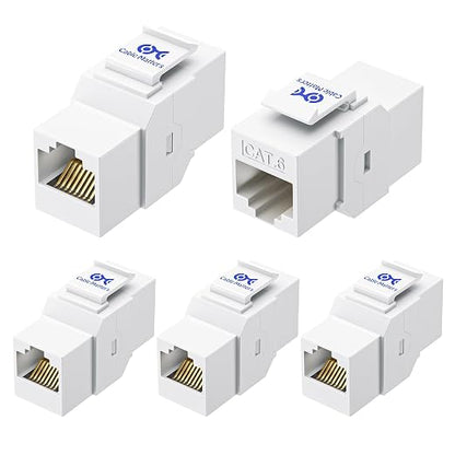Cable Matters 5-Pack 10Gbps Cat6 Keystone Coupler, RJ45 Keystone Jack by CableMatters