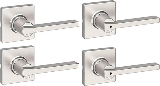 Kwikset Casey Hallway Passage and Bed/Bath Privacy Door Handle 4 Pack, 2 by Kwikset
