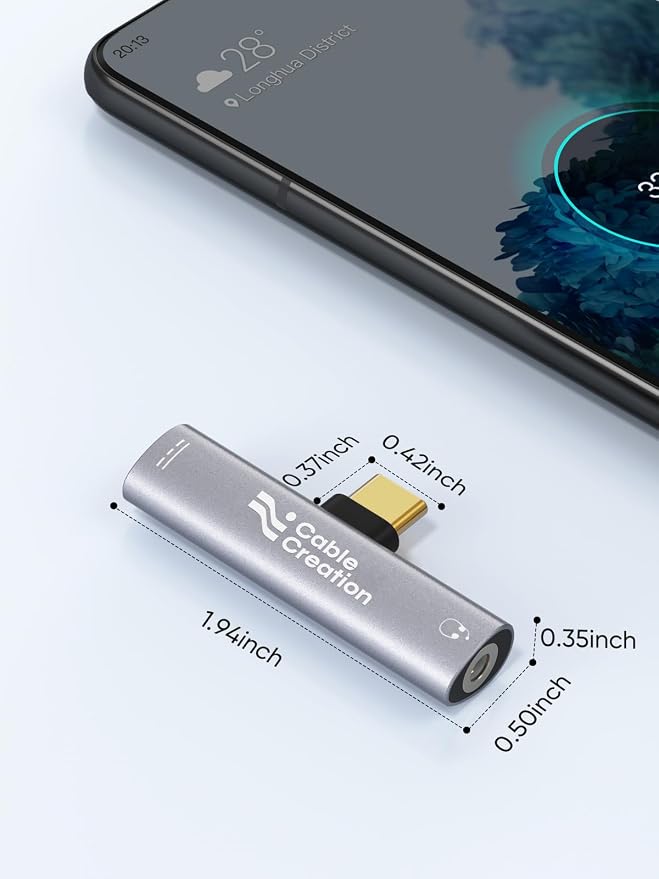 CableCreation USB C to 3.5mm Headphone and Charger Adapter, 2 in 1 Type-C to - Image 9
