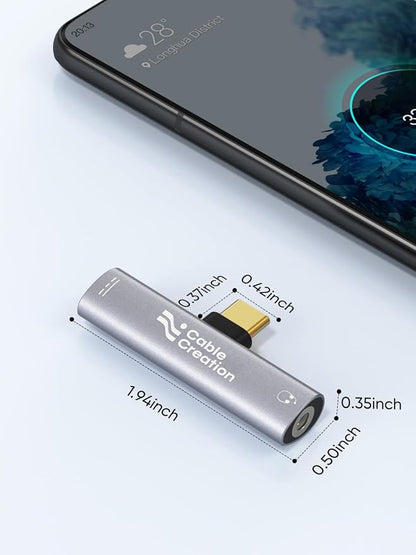 CableCreation USB C to 3.5mm Headphone and Charger Adapter, 2 in 1 Type-C to - Image 9