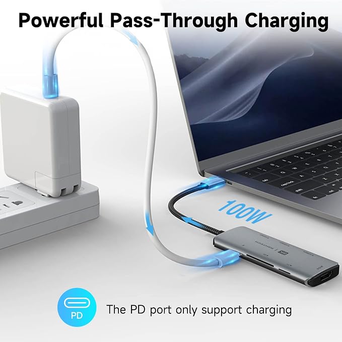 RSHTECH USB C Hub 7-in-1 Multiport Adapter - Image 4
