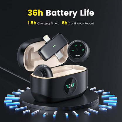 Wireless Lavalier Microphone for iPhone Android, 2in1 Magnetic & Clamp Lapel - Image 6