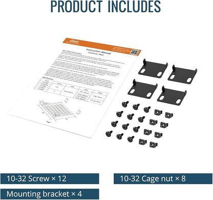 Tecmojo 2 Pack 0.5U Rack Mount Shelf - Image 7