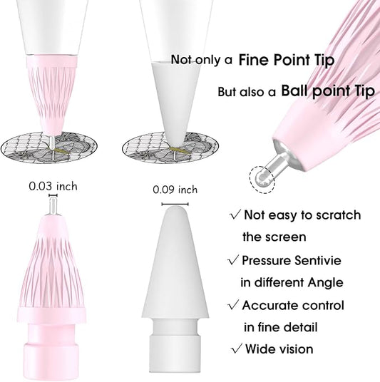 Upgraded Pencil Tips fits for Apple 2nd 1st Gen USB-C iPad Pro Pencil, No Wear - Image 2