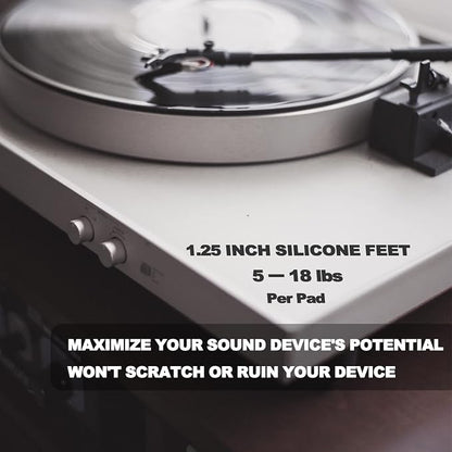 1.25" Silicone Hemisphere Bumpers Isolation Feet Rubber Non-Skid Speaker Pads - Image 4