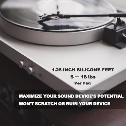 1.25" Silicone Hemisphere Bumpers Isolation Feet Rubber Non-Skid Speaker Pads - Image 4