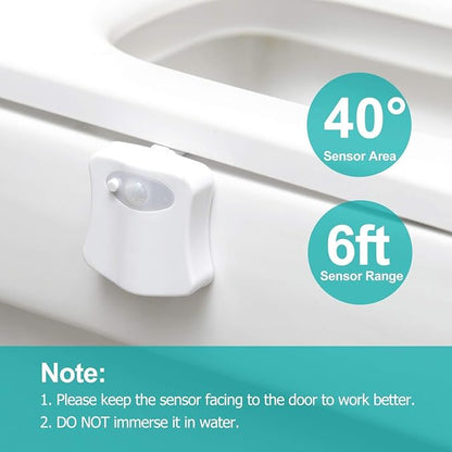 ZEZHOU Original Toilet Night Light 2 Pack, Motion Sensor Activated LED Lamp - Image 7