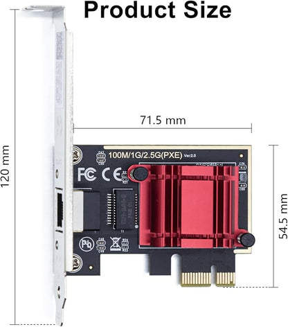 10Gtek 2.5G NIC PCIe Network Adapter 2500/1000/100Mbps PCIe Gigabit Ethernet - Image 3