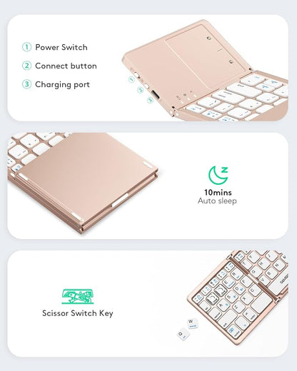 Samsers Multi-Device Foldable Bluetooth Keyboard - Image 7