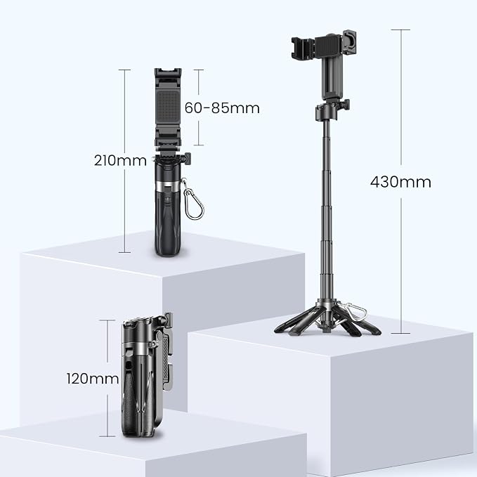Mini Tripod with Dual Fill Lights, Portable Selfie Stick with Wireless Remote - Image 7
