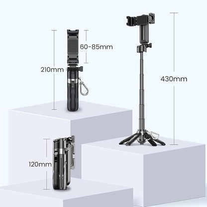 Mini Tripod with Dual Fill Lights, Portable Selfie Stick with Wireless Remote - Image 7
