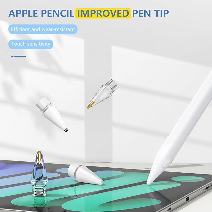 8 Pack for Apple Pencil 2nd Generation Tips, Upgraded Replacement Pencil Nibs - Image 7