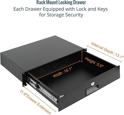 Tecmojo 2U Rack Drawer, Rack Mount Drawer - Image 3