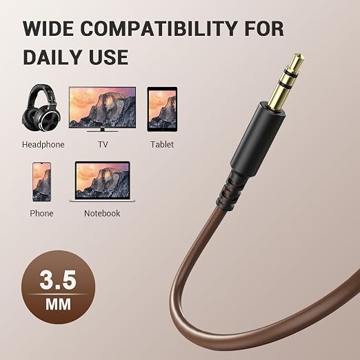 OneOdio 6.35mm to 3.5mm 6.6-9.8FT Stereo Adapter Cable Compatible - Image 8