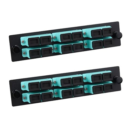 (2-Pack 6 Duplex SC/OM3 Fiber Patch Panel by Duogaliaopticalfiberproduct