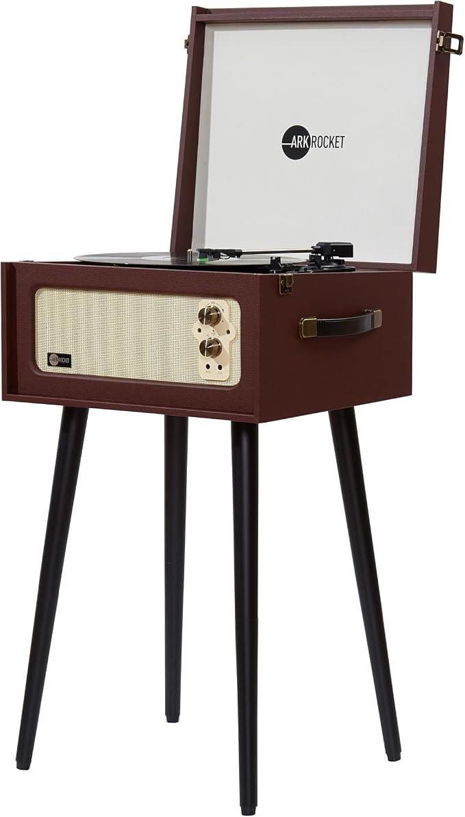 Arkrocket 3-Speed Bluetooth Record Player Retro Turntable by ARKROCKETAUDIO