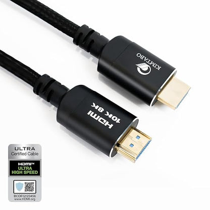 10K 8K 4K Certified HDMI 2.1 Cable, 3 Ft 48Gbps Ultra High Speed HDMI Cable by KIMTABO