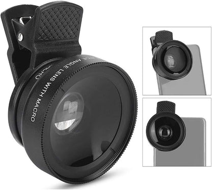 Cell Phone Lens Attachment, 2 in 1 Clip-on Mobile Phone 0.45X Wide Angle + - Image 6
