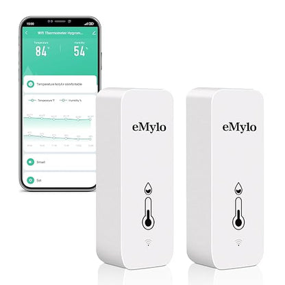eMylo WiFi Thermometer Hygrometer, Wireless Indoor Temperature Humidity Sensor by eMylo
