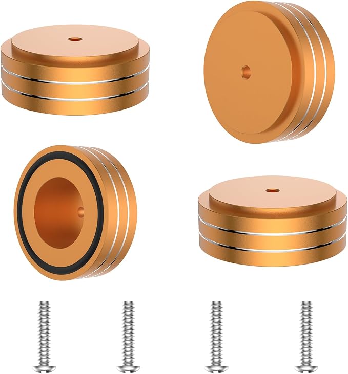 Tertullus 4 Pcs Speaker Feet Aluminum HiFi Turntable Feet Isolation Feet by Tertullus