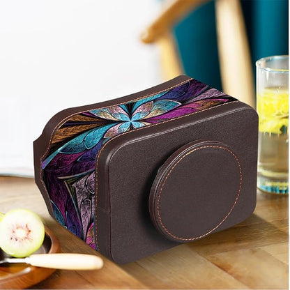Fanousy 360° Rotating Remote Control Holder, PU Leather TV Remote Caddy - Image 4