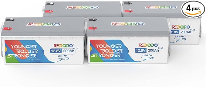 Redodo 12V 200Ah Plus Lithium Battery, Max 2560W Power Output, 200A BMS by PrimeDayRedodoSaveup55