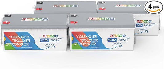 Redodo 12V 200Ah Plus Lithium Battery, Max 2560W Power Output, 200A BMS by PrimeDayRedodoSaveup55