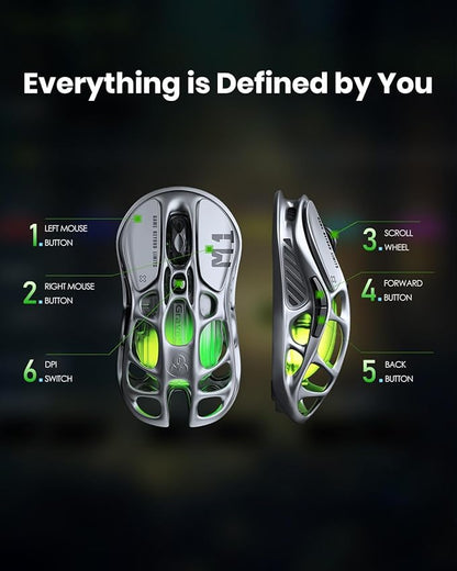 GravaStar Wireless Gaming Mice Mercury M1 Pro, Lightweight Magnesium Alloy - Image 6