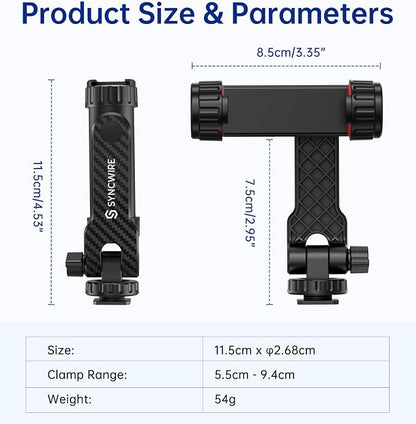 SYNCWIRE Tripod Phone Mount, Universal Smartphone Mount Adapter - Image 7